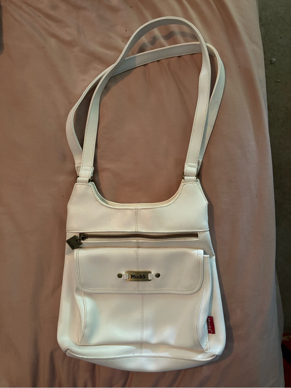 Mudd White Shoulder Bag with Front Pocket